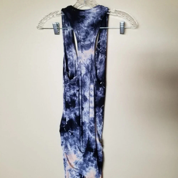 YFB Navy Tie Dye Drape Ruched Hamptons Modal Maxi Dress S - Picture 12 of 15